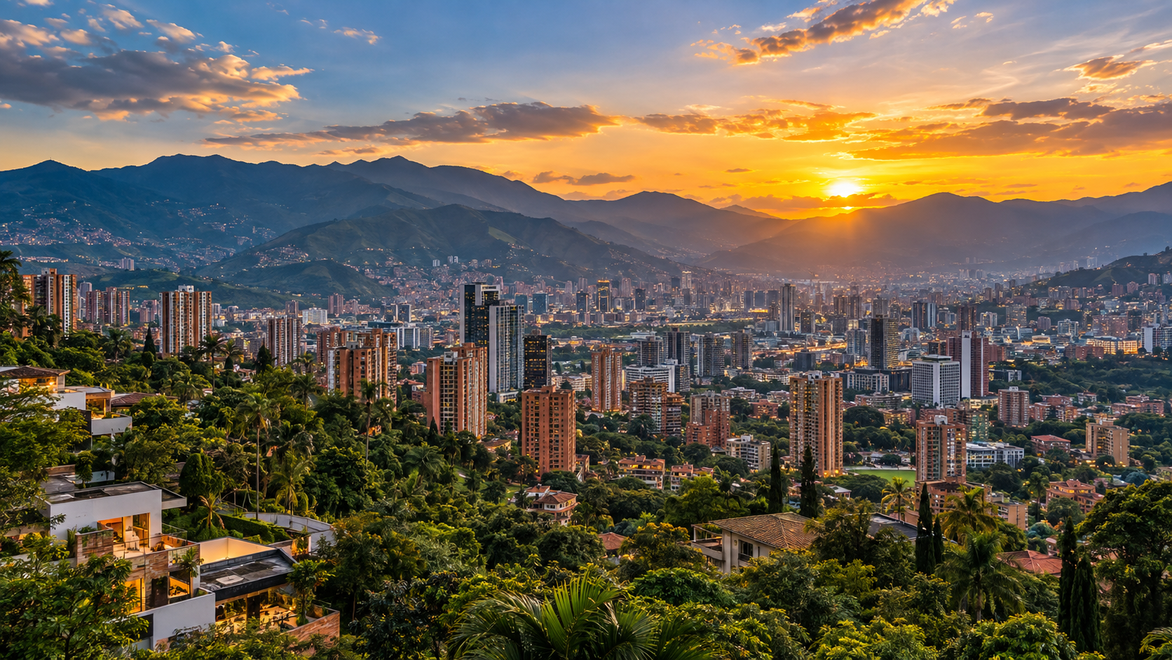 Panoramic view of Medellín, Colombia