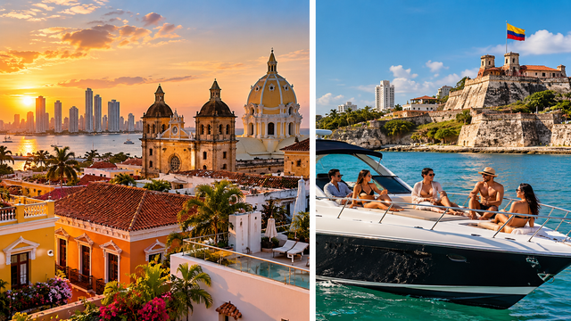 Cartagena Walled City and Caribbean island experience with turquoise water and private boat